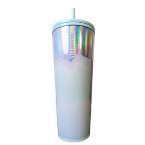 (NEW) Starbucks 2021 Ice Wave Mint White 24oz Cold Cup Tumbler – Venti Insulated